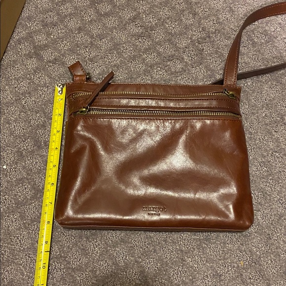 Margot New York Brown Leather Crossbody Bag - Picture 5 of 6